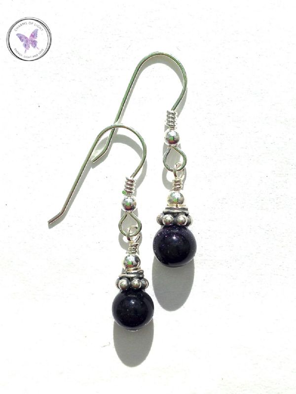 Blue Goldstone Earrings